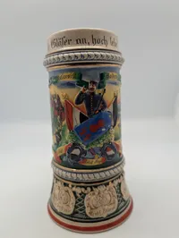 German Regimental Lithophane Beer Stein, Feld-Artill Regt.