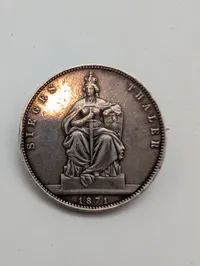 1871 Kingdom of Prussia Silver Siegesthaler Coin