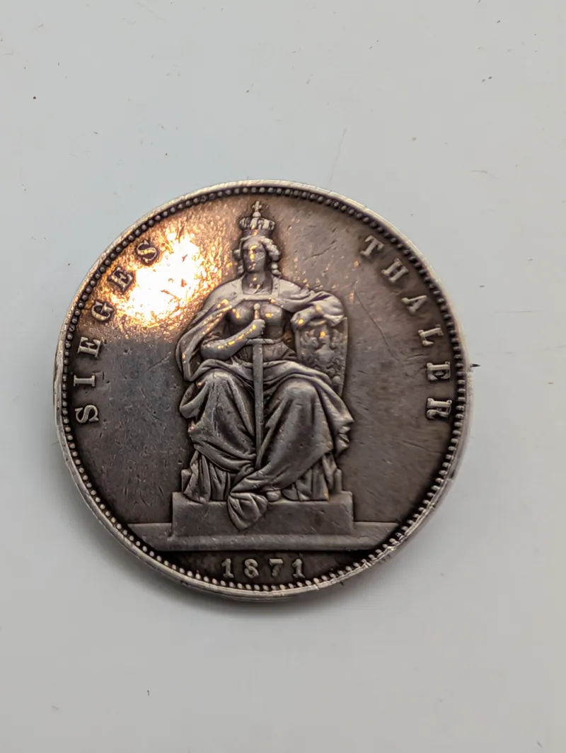 1871 Kingdom of Prussia Silver Siegesthaler Coin