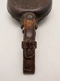 Antik militær Dansk feltflaske model 1873 i læderbetræk
