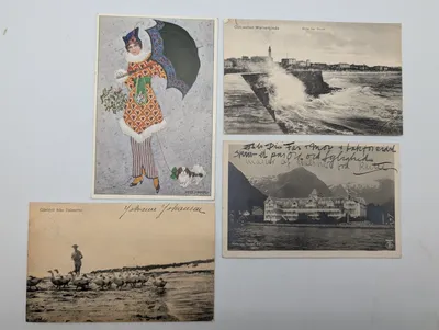 Lot of Four Early 20th Century European Postcards