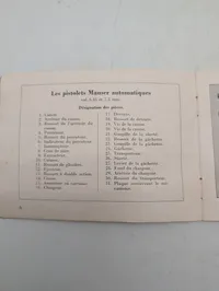 Mauser Pistolet Automatique Instruktionsmanual WW2