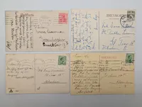 Set of Four Early 20th Century European Postcards, 1914-1915