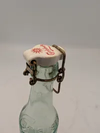 Vintage Carlsberg Glass Beer Bottle with Porcelain Swing Top Stopper