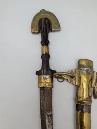 Antique Omani Khanjar Dagger with Silver Filigree Scabbard