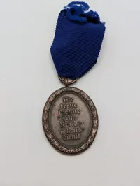 Tysk RAD Tjenestemedalje for mænd i bronze med blåt bånd