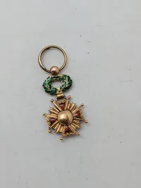Fransk Æreslegionen (Légion d'honneur) miniatureorden i guld og emalje 14 karat Guld