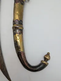 Antique Omani Khanjar Dagger with Silver Filigree Scabbard