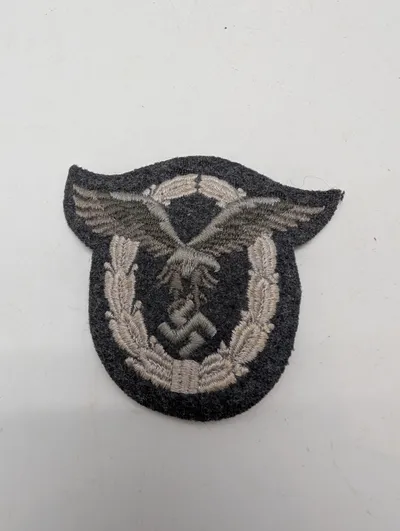 Tysk Luftwaffe broderet pilotmærke i stof, originalt 