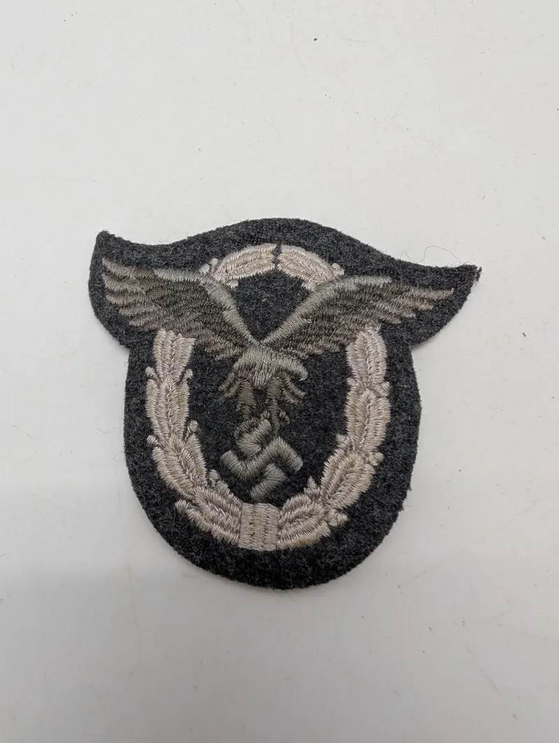 Tysk Luftwaffe broderet pilotmærke i stof, originalt 