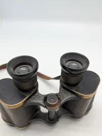 Tysk WW2 Dienstglas 6x30 militær kikkert med læderrem med gradindeling 