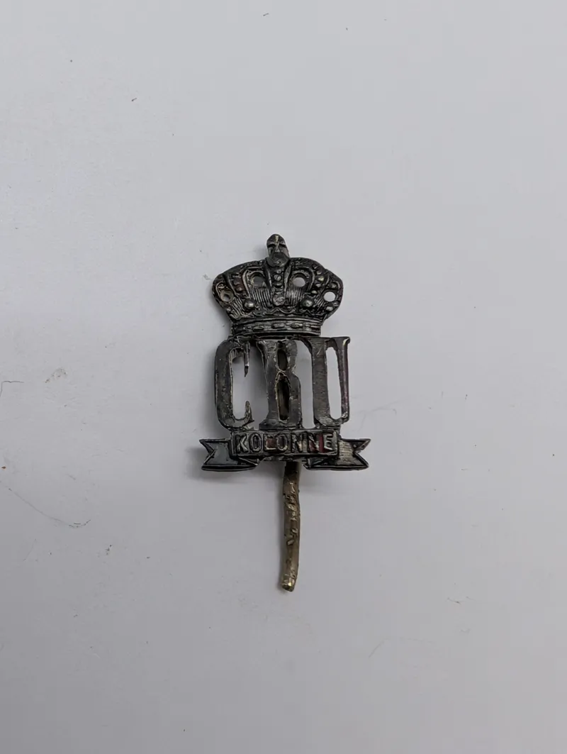 Danish Civil Air Defense (CBU) Kolonne Cap Badge WW2