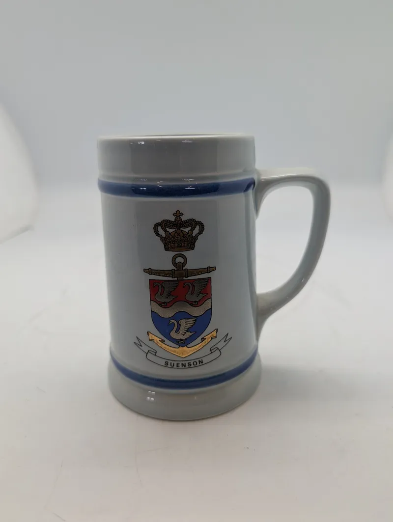 Danish Royal Navy HDMS Suenson Ceramic Beer Stein