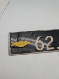 Flyvevåbnet nummerplade med nummer 62.821