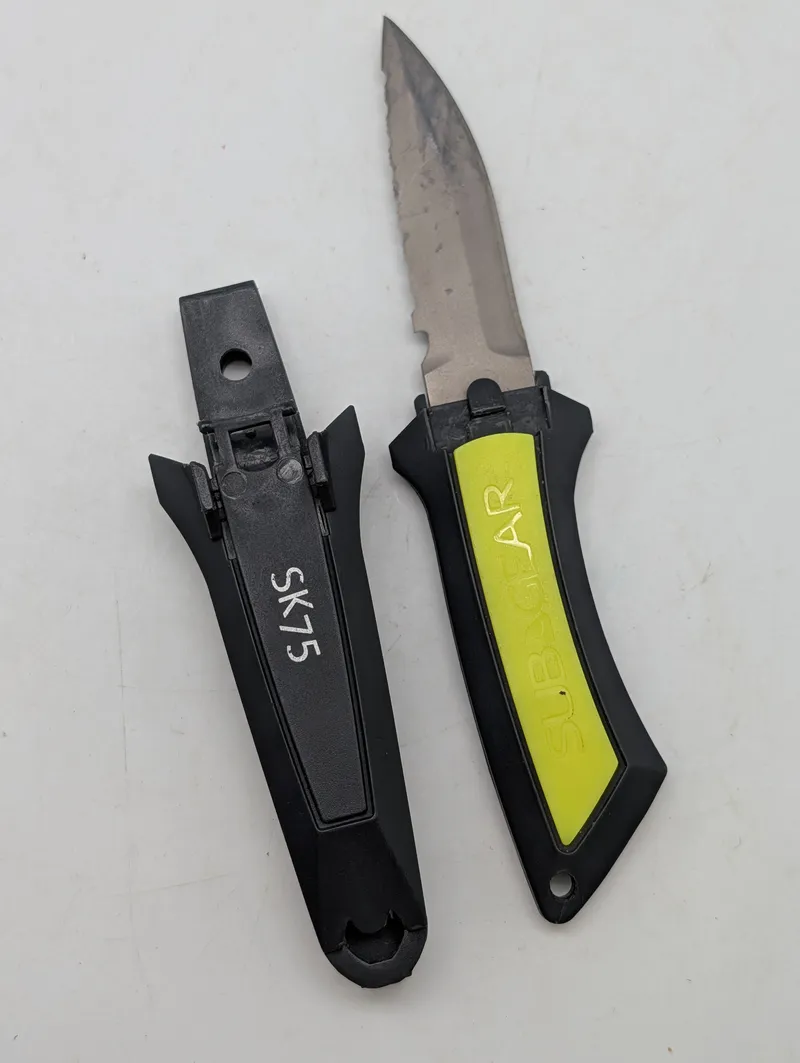 SubGear SK75 Titanium Scuba Diving Knife with Sheath