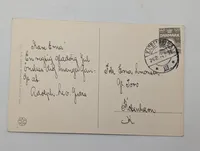 Vintage Danish Christmas Postcard with Gnomes (Nisser) and Tree