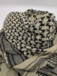 Taktisk Shemagh Keffiyeh Tørklæde i Olivengrøn og Sort
