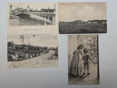 Set of Four Early 20th Century European Postcards