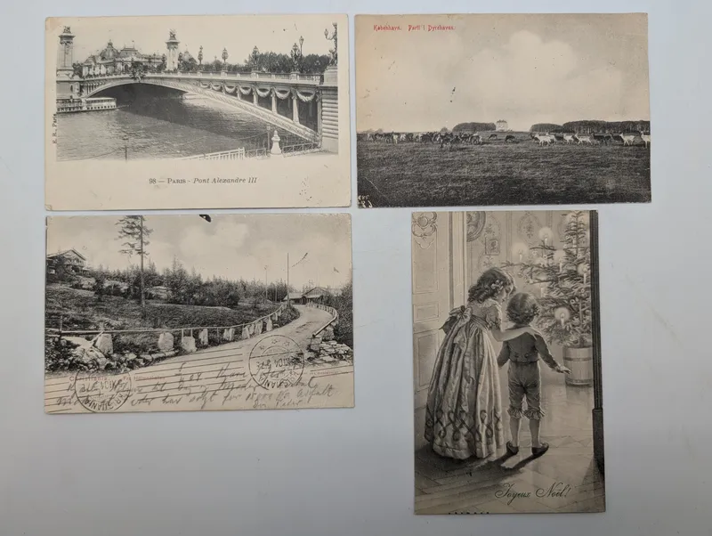 Set of Four Early 20th Century European Postcards