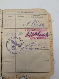 Tysk Luftwaffe Soldbuch fra 2. Verdenskrig tilhørende Karl Burkhardt