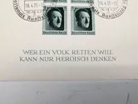 Tyskland 1937 Adolf Hitler Souvenirark Michel Block 7