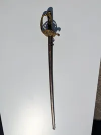 Fransk officerssabel model 1845/1855 med forgyldt messingfæste