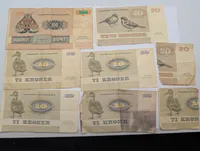 Samling af danske pengesedler fra 1972-serien