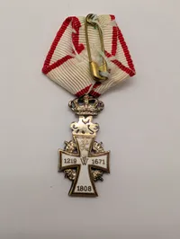 Dansk Dannebrogorden Ridderkors i Miniature