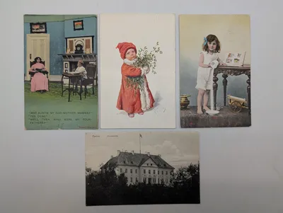 Collection of Four Early 20th Century Antique Postcards