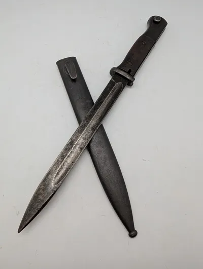 Tysk Mauser K98 Bajonet med Metalskede