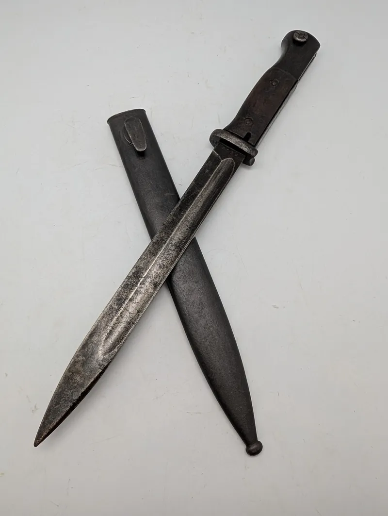 Tysk Mauser K98 Bajonet med Metalskede