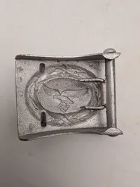Tysk Luftwaffe bæltespænde i aluminium med ørn og hagekors
