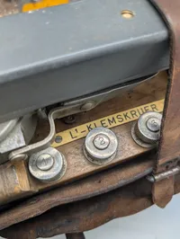 Dansk Militær Felttelefon Model 1915 med Lædertaske, ikke omgjort i 1952 