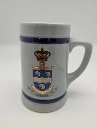 Danish Navy Omøsund Ceramic Beer Stein with Royal Crest