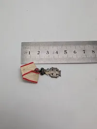 Dansk Dannebrogordenens Hæderstegn i sølv med originalt bånd, miniture