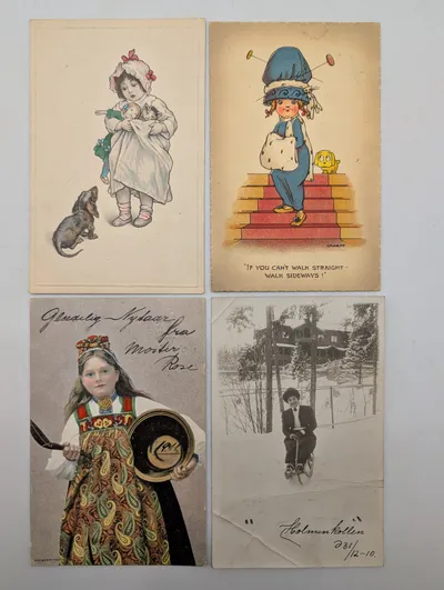 Set of Four Early 20th Century European Postcards