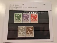 Danmark 1925-29 Luftpost Komplet Sæt (AFA 144-148)