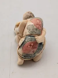 Antik JAPANESE HAND CARVED EROTIC NETSUKE FIGURES EDO / MEIJI PERIODE