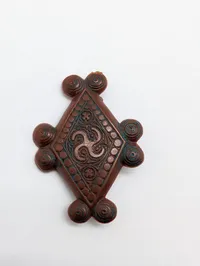 Vintage Troja Bronze Celtic Triskelion Motif Brooch Pin Tysk WHW WW2
