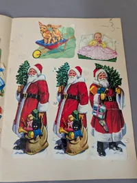 Samling af vintage danske glansbilledalbum og scrapbøger