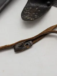 Vintage læderrem og okularbeskyttere til kikkert Tysk WW2 