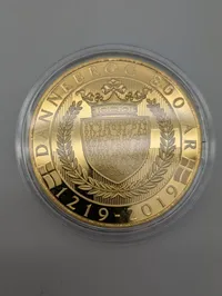Mønthuset Danmark Forgyldt Medalje - Vores Dannebrog Gennem Historien