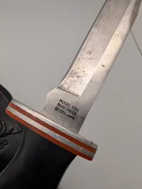 G96 Brand Model 930 Rust Proof Steel Hunting Knife with Leather Sheath