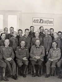 Indrammet gruppefoto af den tyske 417. Division fra 2. verdenskrig
