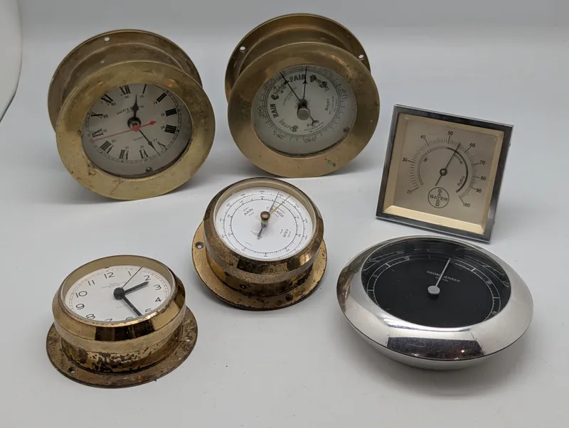 Collection of Six Vintage Nautical and Desktop Instruments