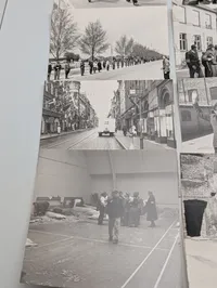 Samling af 15 historiske sort-hvide fotografier fra besættelsestiden i Danmark, optryk