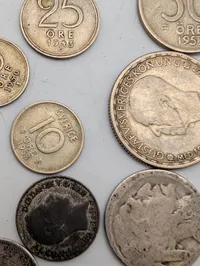 Collection of International Silver and Base Metal Coins, 20th Century