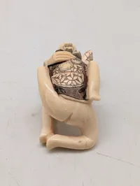 Antik JAPANESE HAND CARVED EROTIC NETSUKE FIGURES EDO / MEIJI PERIODE