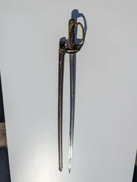 Fransk officerssabel model 1845/1855 med forgyldt messingfæste