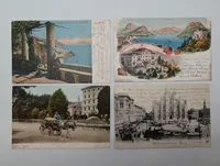 Set of Four Early 20th Century European Topographical Postcards